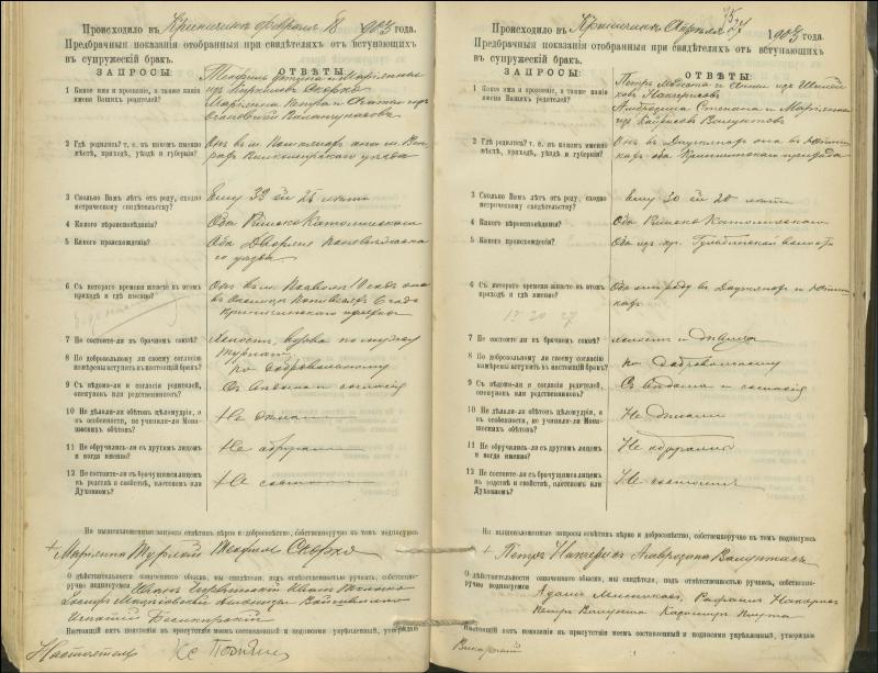 Krinčino Romos katalikų parapijos bažnyčios 1900–1911 metų priešjungtuvinės apklausos knyga