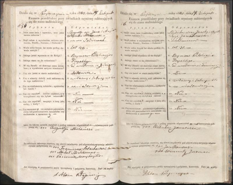 Krinčino Romos katalikų parapijos bažnyčios 1840–1844 metų priešjungtuvinės apklausos knyga
