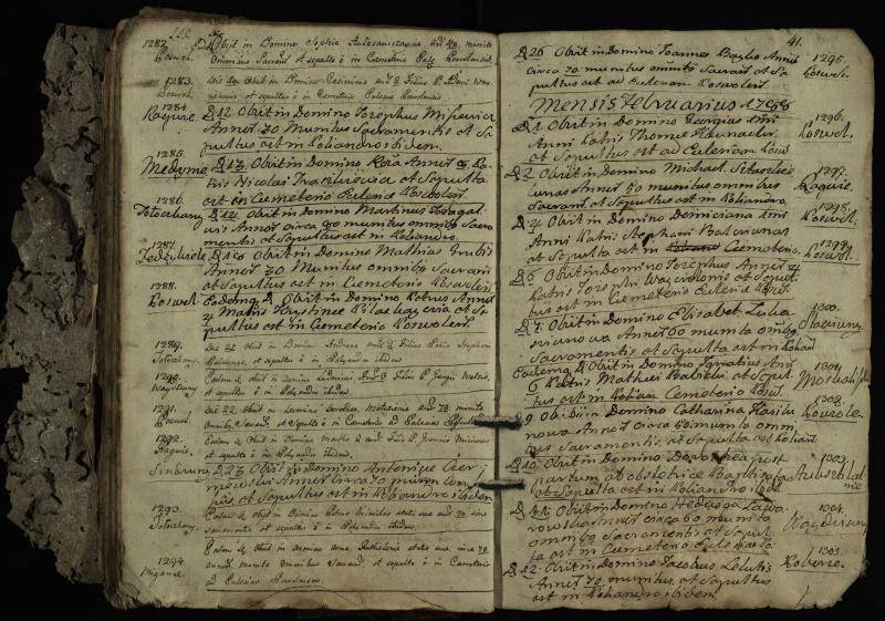 Pasvalio Romos katalikų parapijos bažnyčios 1776–1788 metų mirties metrikų knyga