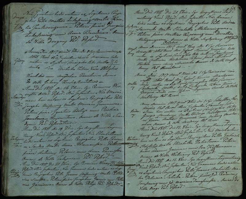 Pušaloto Romos katalikų parapijos bažnyčios 1814–1822 metų krikšto metrikų knyga