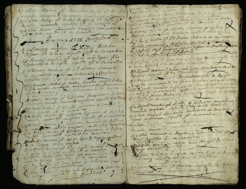 Pušaloto Romos katalikų parapijos bažnyčios 1772–1785 metų mirties metrikų knyga