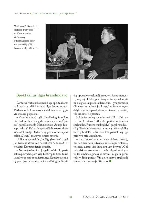 Šiaurietiški atsivėrimai : Pasvalio krašto istorijos ir kultūros žurnalas 2014, nr. 1 (36)