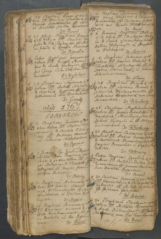 Pasvalio Romos katalikų parapijos bažnyčios 1749–1772 metų krikšto metrikų knyga