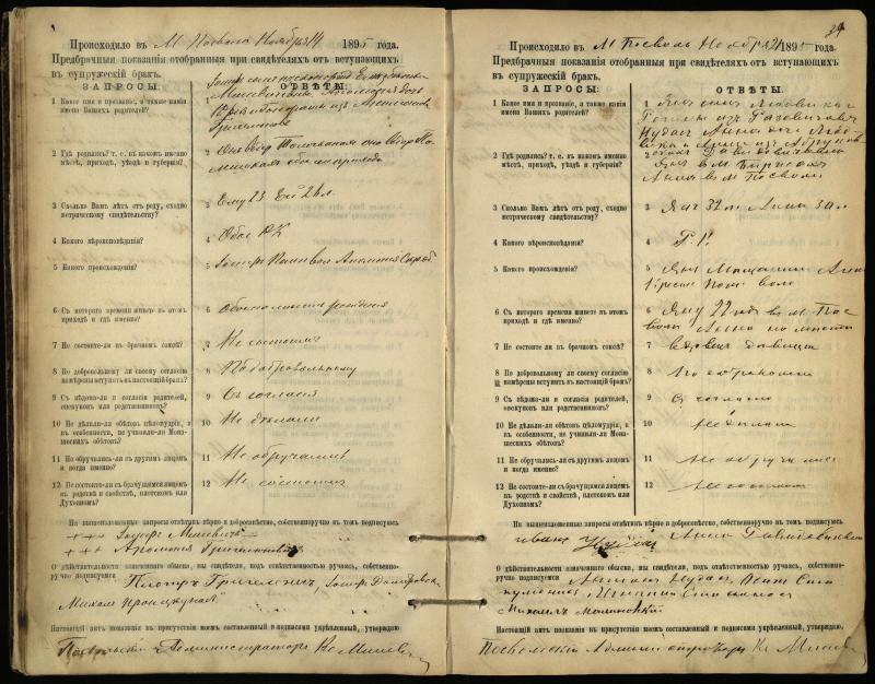 Pasvalio Romos katalikų parapijos bažnyčios 1894–1903 metų priešjungtuvinės apklausos knyga
