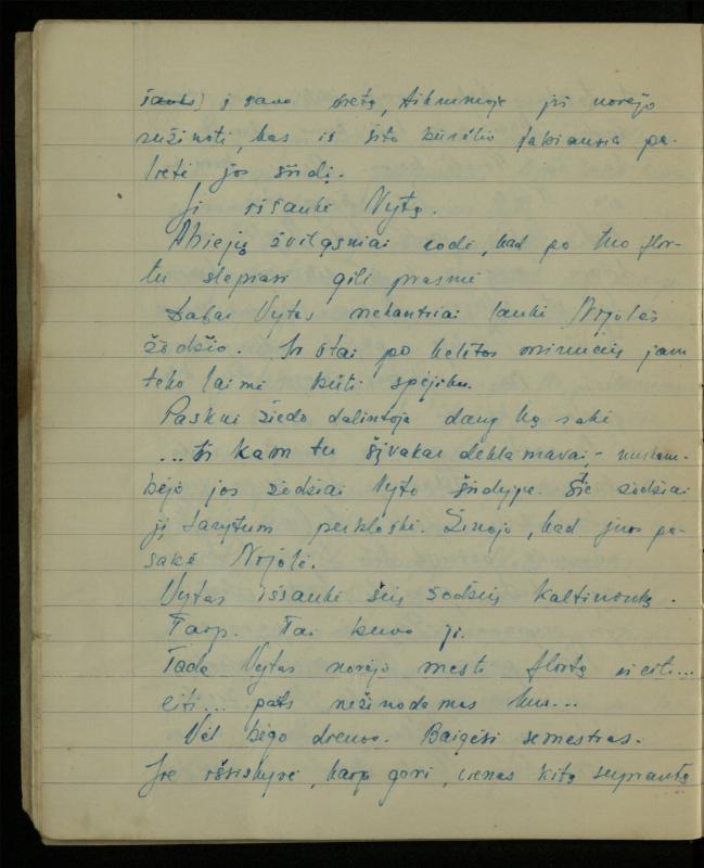 Žurnalisto, literato, vertėjo Kazimiero Pūro kūrybos I sąsiuvinis. Apsakymas (autobiografinė impresija), 1950 m.