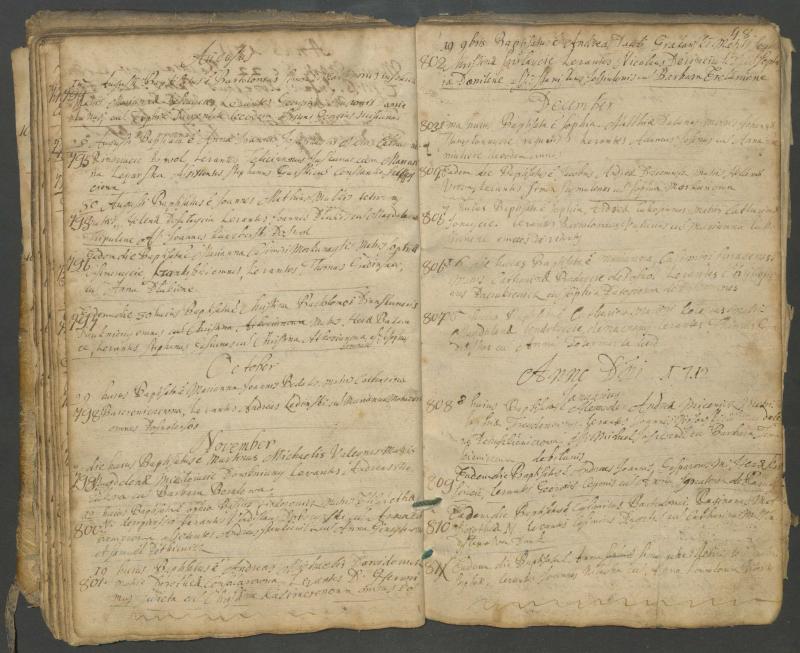 Pasvalio Romos katalikų parapijos bažnyčios 1703–1718 metų krikšto metrikų knyga