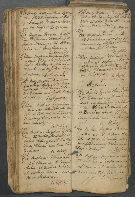 Pasvalio Romos katalikų parapijos bažnyčios 1749–1772 metų krikšto metrikų knyga