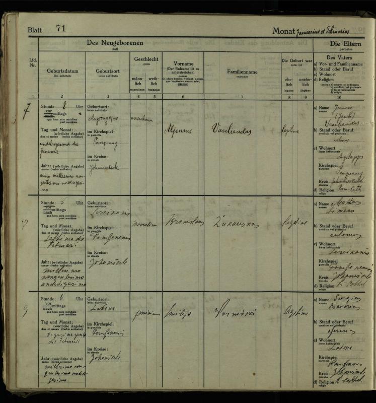 Pumpėnų Romos katalikų parapijos bažnyčios 1916–1921 metų krikšto metrikų knyga