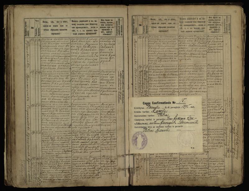 Pasvalio Romos katalikų parapijos bažnyčios 1889–1898 metų krikšto metrikų knyga
