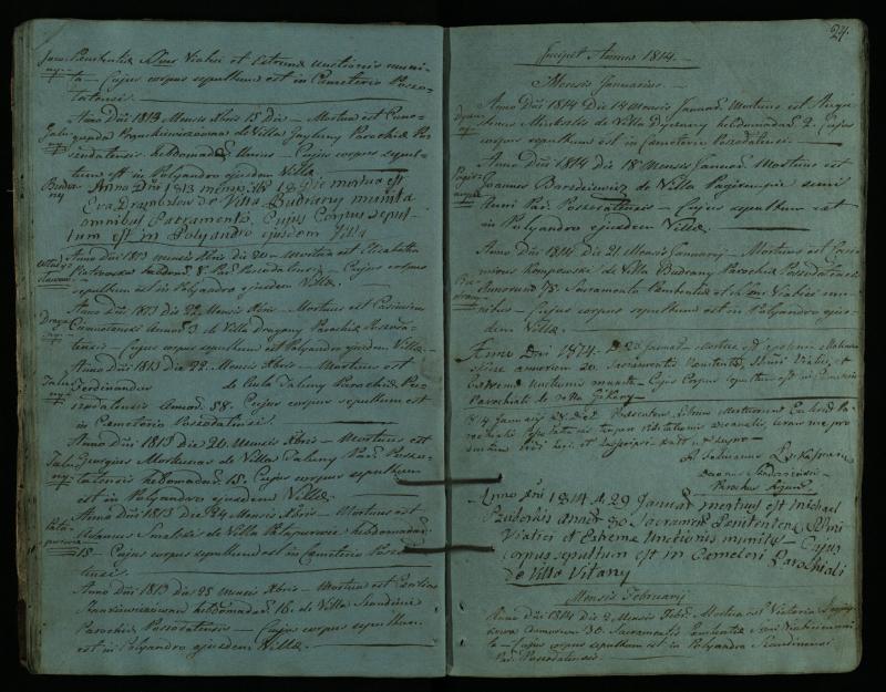 Pušaloto Romos katalikų parapijos bažnyčios 1810–1827 metų mirties metrikų knyga