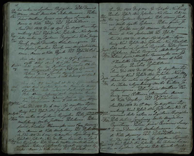 Pušaloto Romos katalikų parapijos bažnyčios 1814–1822 metų krikšto metrikų knyga