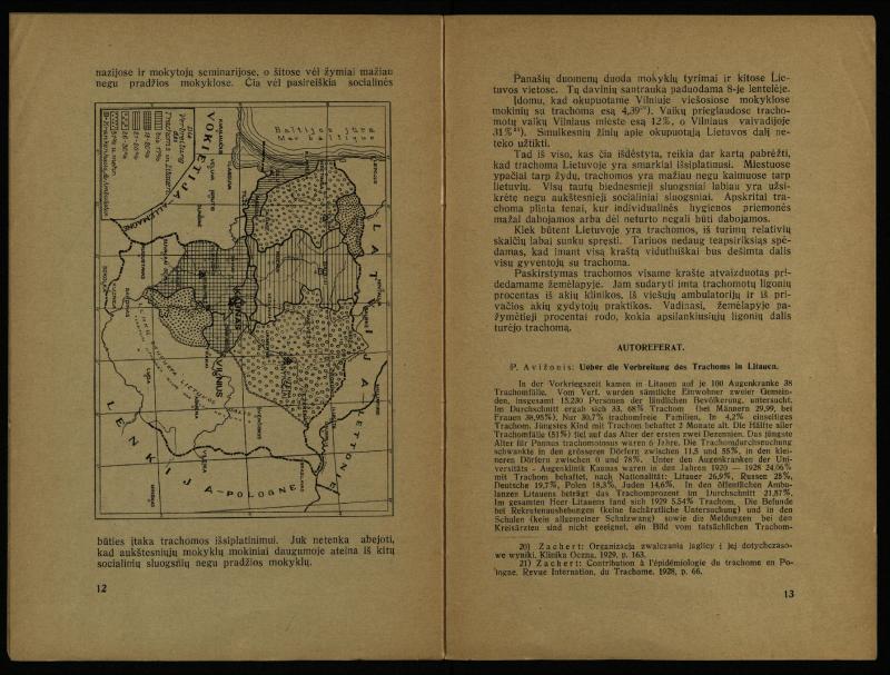 Apie trachomos išsiplatinimą Lietuvoje / prof. P. Avižonis. – [S.l.]: [s.n.], 1930. – 14, [2] p.
