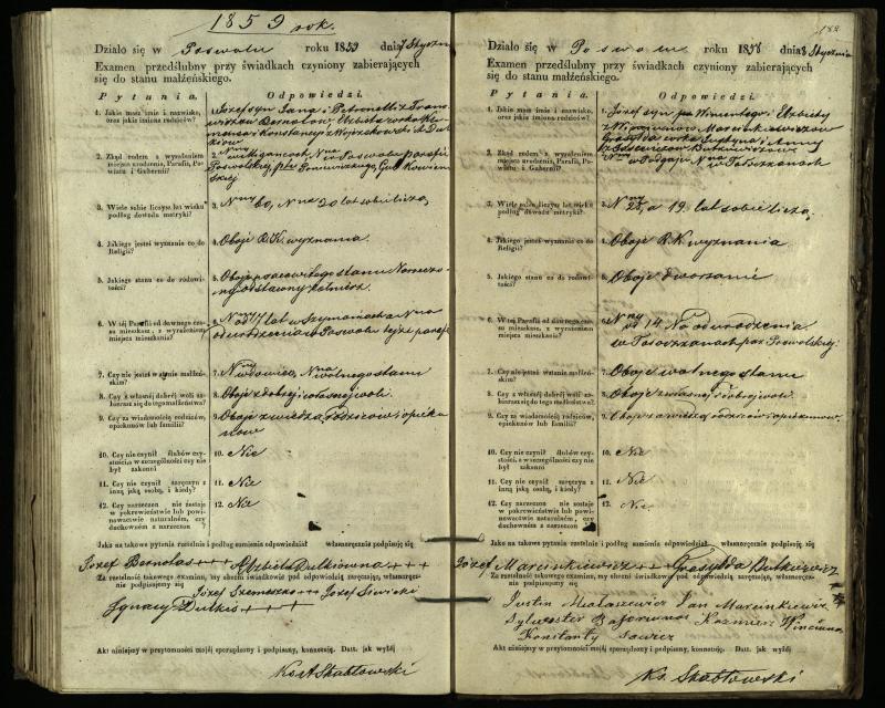 Pasvalio Romos katalikų parapijos bažnyčios 1849–1859 metų priešjungtuvinės apklausos knyga