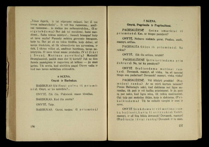 Kur laimė? : 5 veiksmų drama / J. Dobilas. – Kaunas: autoriaus leidinys, 1930. – 165, [1] p.