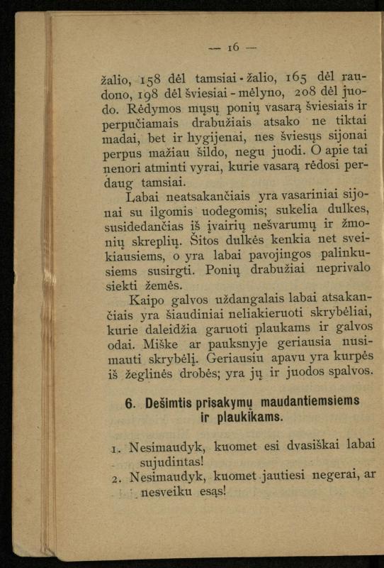 Kaip užsilaikyti pavasarį, vasarą, rudenį ir žiemą / [Otto Gotthilf Traenhart]; pagal d-rą med. L. Volbergą sutaisė d-ras A. Vileišis. – [Vilnius]: [„Vilniaus žinių“ red.], 1906 (Vilnius: „Vilniaus žinių“ sp.). – 91, [1] p.