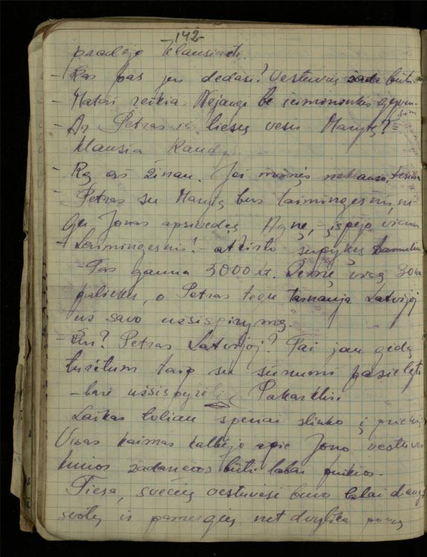 Žurnalisto, literato, vertėjo Kazimiero Pūro sąsiuvinis „Perskaitytų knygų ištraukos, mintys ir mano paties kūryba“