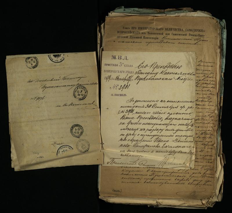 Pušaloto Romos katalikų parapijos bažnyčios 1884–1900 metų gaunamų raštų knyga