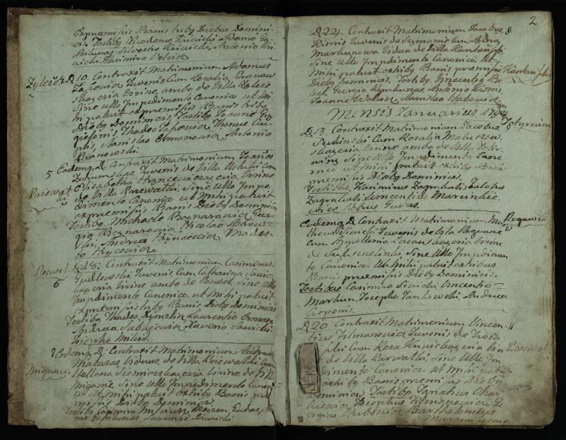 Pasvalio Romos katalikų parapijos bažnyčios 1793–1824 metų jungtuvių metrikų knyga