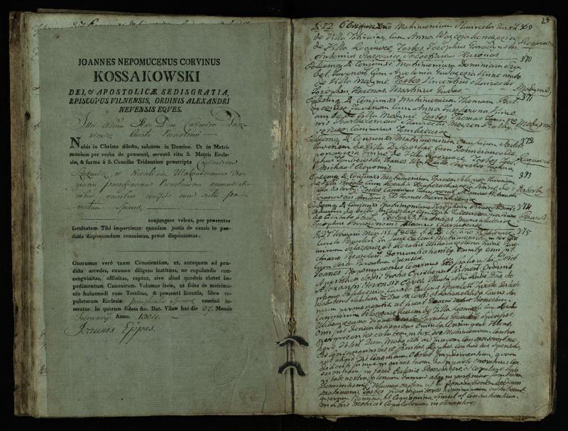 Pasvalio Romos katalikų parapijos bažnyčios 1793–1824 metų jungtuvių metrikų knyga