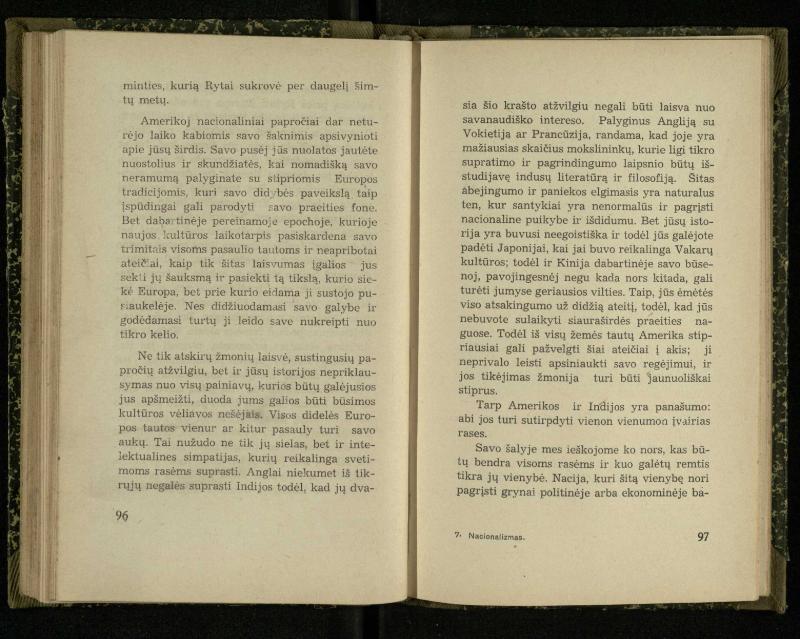Nacionalizmas: nacionalizmas Vakaruose; Nacionalizmas Japonijoj; Nacionalizmas Indijoj / Rabindranath Tagore. – Kaunas: [s.n.], 1937. – 122, [2] p.