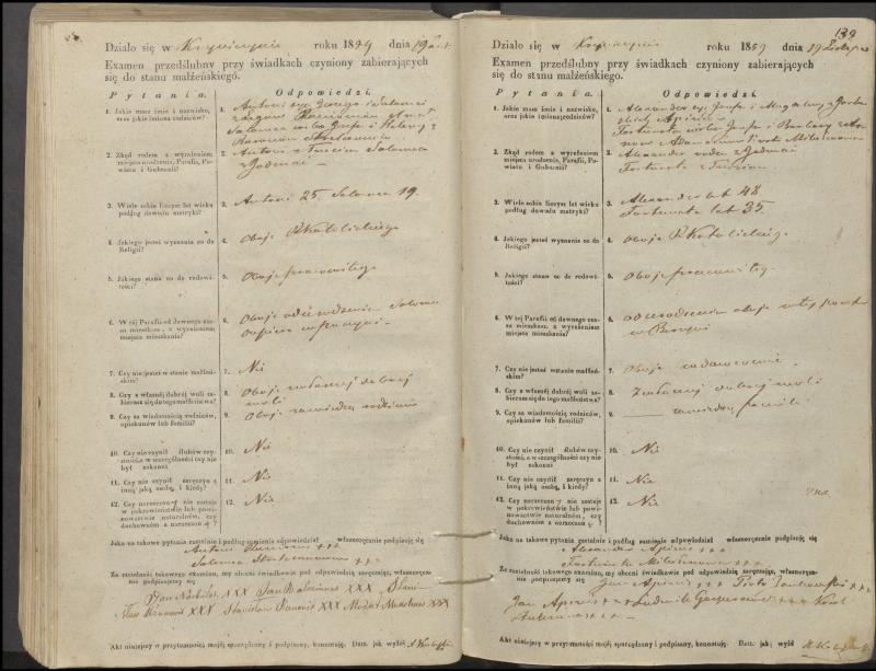 Krinčino Romos katalikų parapijos bažnyčios 1853–1862 metų priešjungtuvinės apklausos knyga