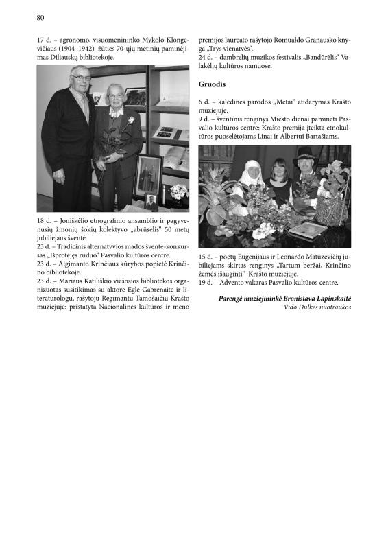 Šiaurietiški atsivėrimai : Pasvalio krašto istorijos ir kultūros žurnalas 2012, nr. 2 (33)