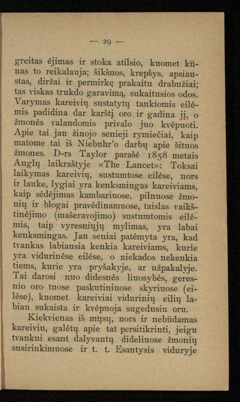 Kaip užsilaikyti pavasarį, vasarą, rudenį ir žiemą / [Otto Gotthilf Traenhart]; pagal d-rą med. L. Volbergą sutaisė d-ras A. Vileišis. – [Vilnius]: [„Vilniaus žinių“ red.], 1906 (Vilnius: „Vilniaus žinių“ sp.). – 91, [1] p.