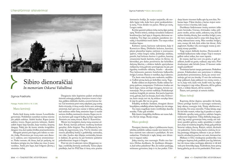 Šiaurietiški atsivėrimai : Pasvalio krašto istorijos ir kultūros žurnalas 2016, nr. 1 (40)