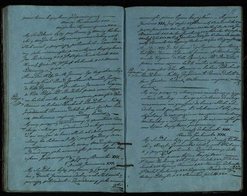 Pušaloto Romos katalikų parapijos bažnyčios 1819–1827 metų jungtuvių metrikų knyga