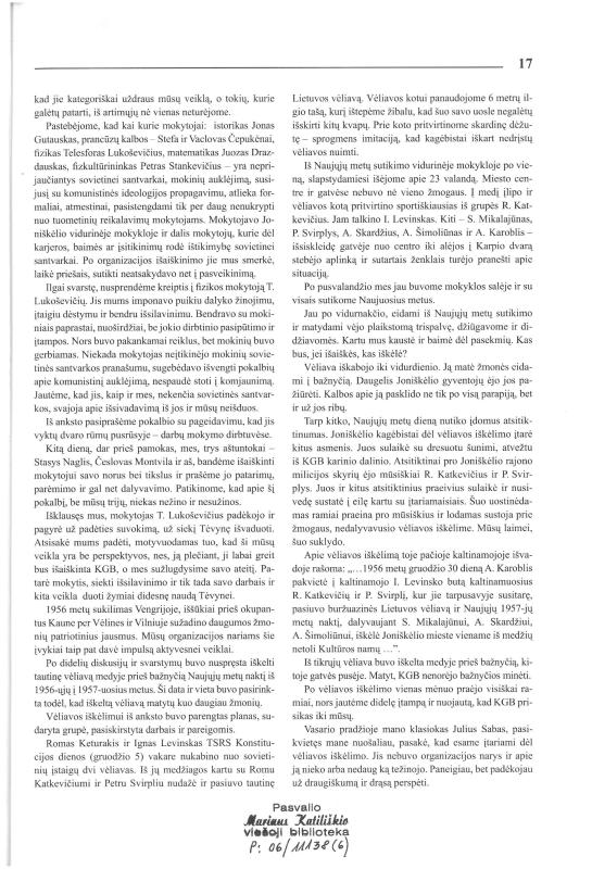 Šiaurietiški atsivėrimai : Pasvalio krašto istorijos ir kultūros žurnalas 2006, nr. 1 (20)