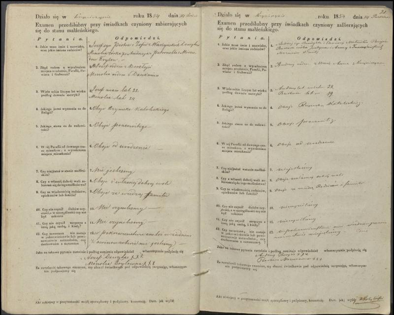 Krinčino Romos katalikų parapijos bažnyčios 1853–1862 metų priešjungtuvinės apklausos knyga