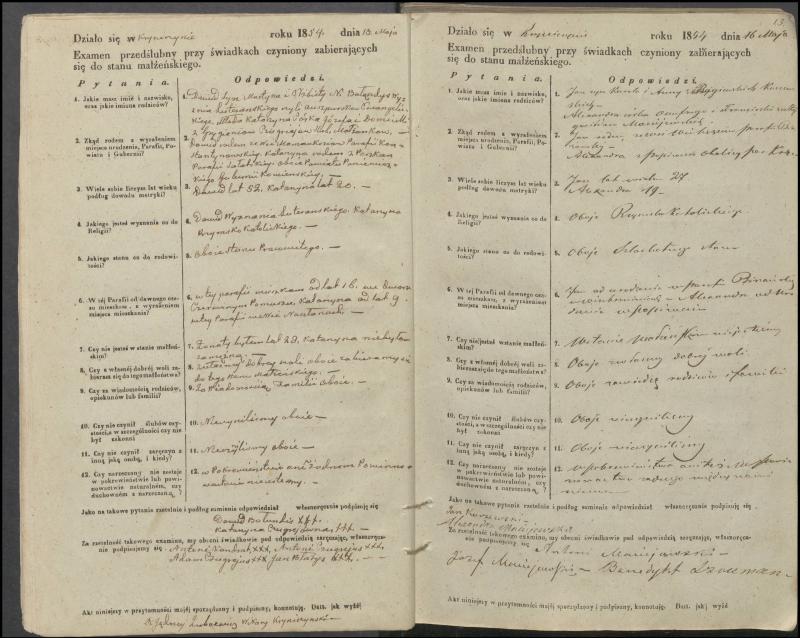 Krinčino Romos katalikų parapijos bažnyčios 1853–1862 metų priešjungtuvinės apklausos knyga