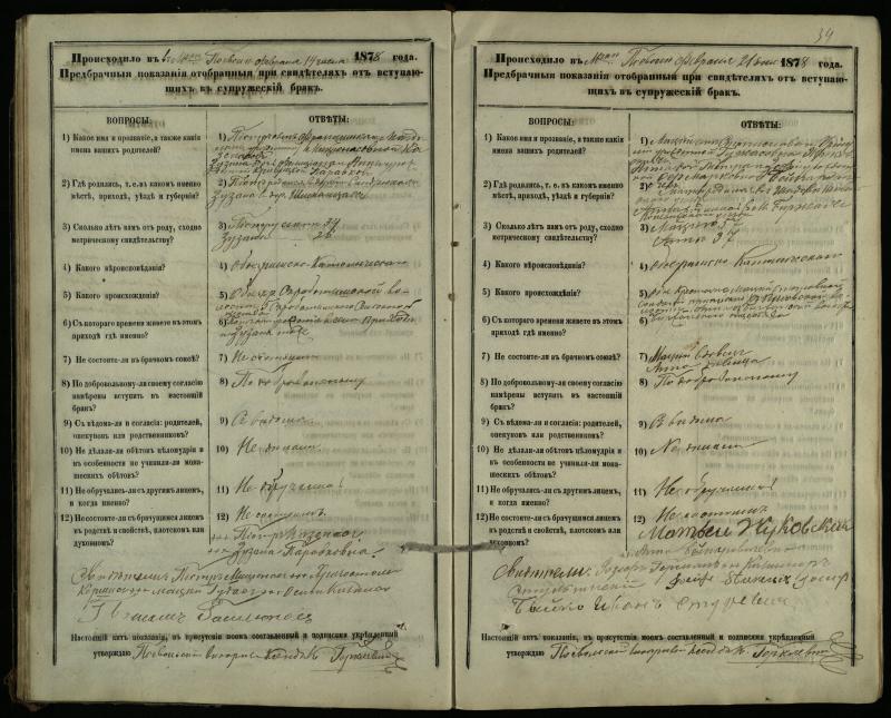 Pasvalio Romos katalikų parapijos bažnyčios 1876–1885 metų priešjungtuvinės apklausos knyga