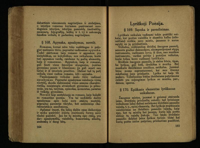 Literatūros teorija : vadovėlis aukštesniosioms mokykloms / K. Bizauskas. – 3 -ias leid. – Kaunas, 1922. – 199 p.