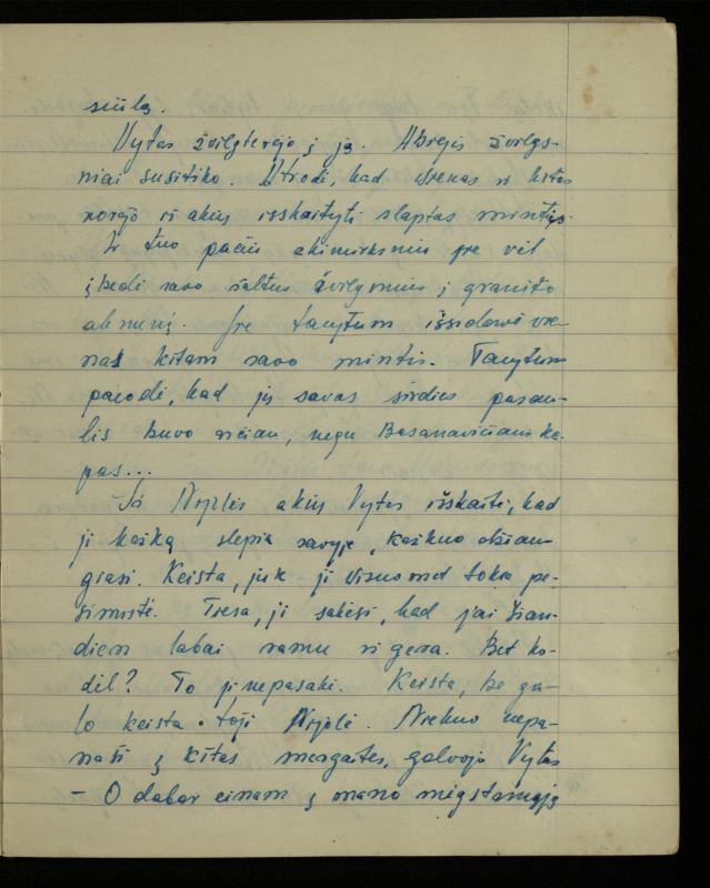 Žurnalisto, literato, vertėjo Kazimiero Pūro kūrybos I sąsiuvinis. Apsakymas (autobiografinė impresija), 1950 m.