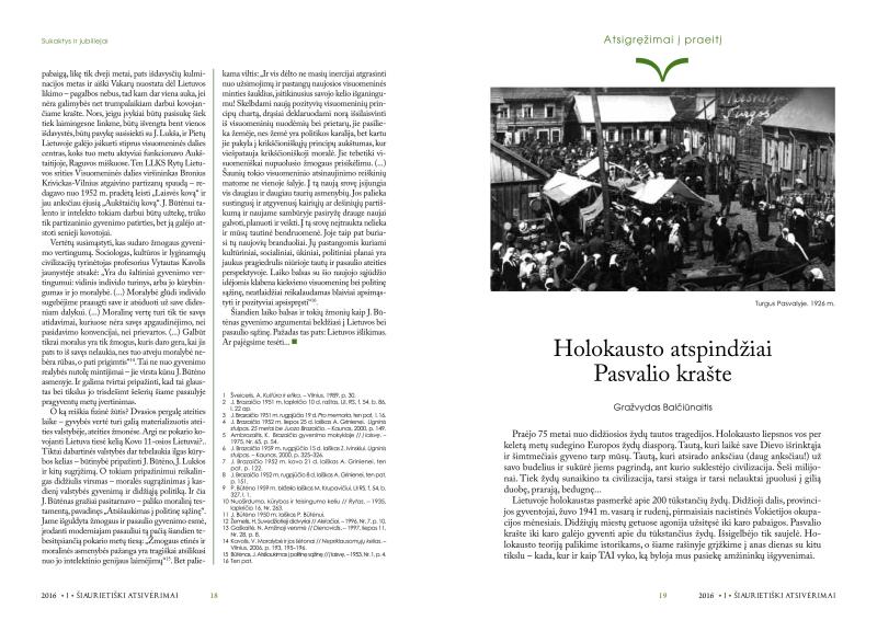 Šiaurietiški atsivėrimai : Pasvalio krašto istorijos ir kultūros žurnalas 2016, nr. 1 (40)