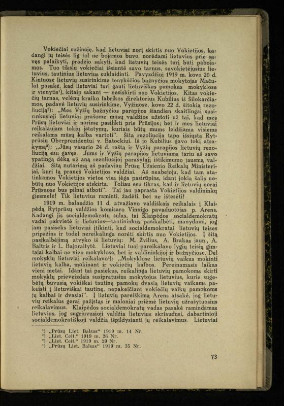 Mažosios Lietuvos mokyklos ir lietuvių kova dėl gimtosios kalbos / Ansas Bruožis; redagavo Vincas Vileišis. – Kaunas: Didž. ir Maž. Lietuvos kultūr. bendradarbiavimo s-gos Finansų m-jos tarnautojų skyriaus leidinys, 1935. – 94, [2] p.