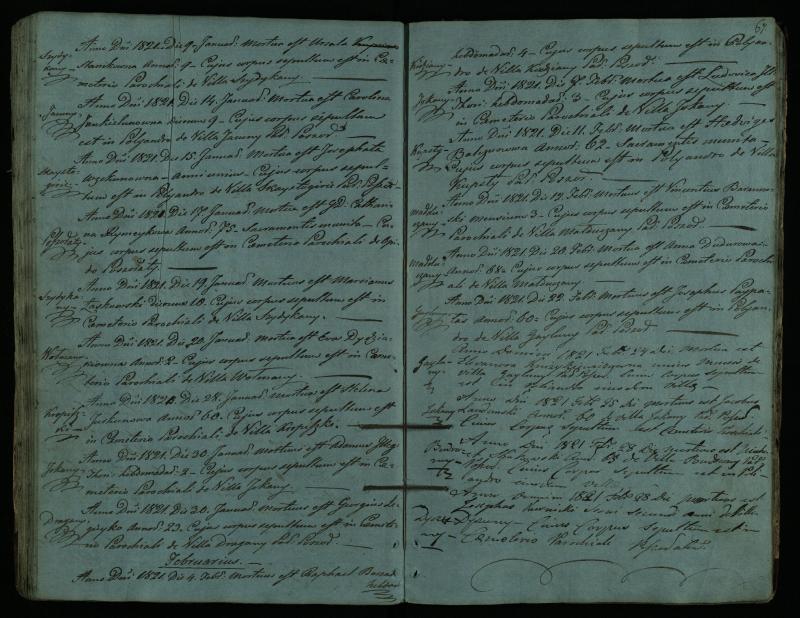 Pušaloto Romos katalikų parapijos bažnyčios 1810–1827 metų mirties metrikų knyga