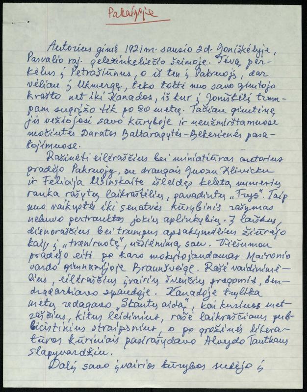 Rašytojo, savaitraščio „Tėviškės Žiburiai“ redaktoriaus Česlovo Senkevičiaus autobiografija, spausdinta knygoje „Trys iki šimto“