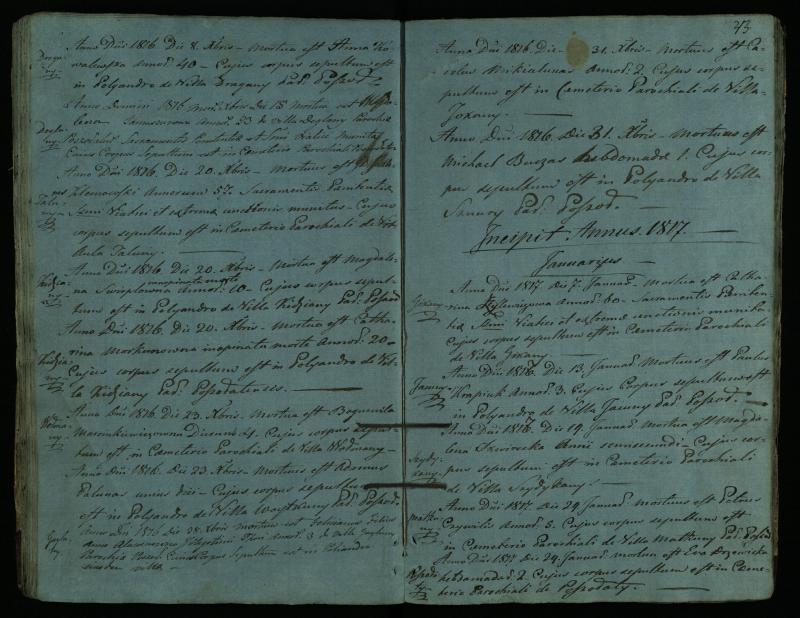 Pušaloto Romos katalikų parapijos bažnyčios 1810–1827 metų mirties metrikų knyga