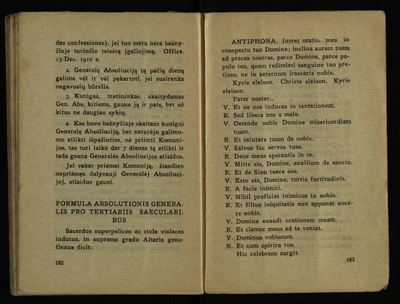 Naujas vadovėlis šv. Pranciškaus tretininkams / sustatė T. Pranciškus Bizauskas O. F. M. – 3-ias papild. ir pager. leid. – Kaunas: [s.n.], 1934. – 200 p.