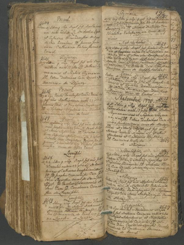 Pasvalio Romos katalikų parapijos bažnyčios 1749–1772 metų krikšto metrikų knyga