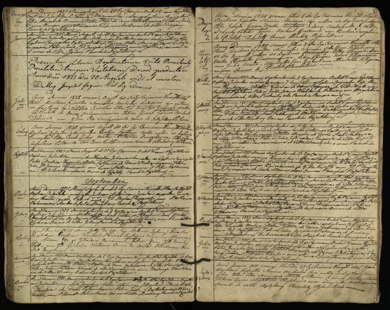 Pušaloto Romos katalikų parapijos bažnyčios 1822–1828 metų krikšto metrikų knyga