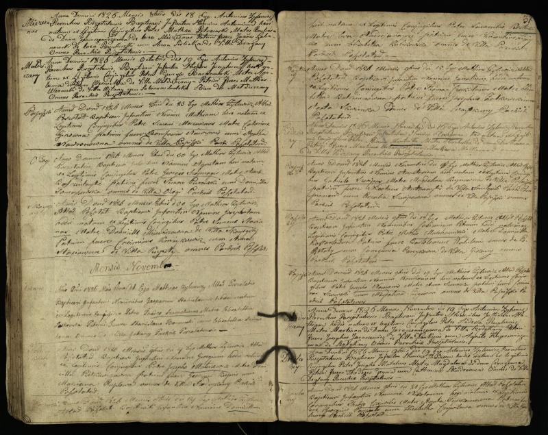 Pušaloto Romos katalikų parapijos bažnyčios 1822–1828 metų krikšto metrikų knyga