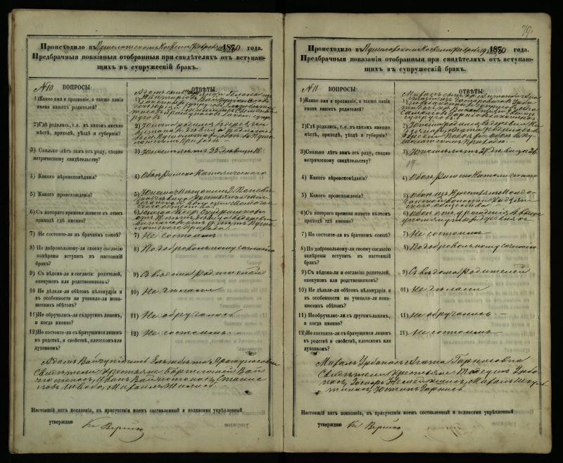 Pušaloto Romos katalikų parapijos bažnyčios 1878–1883 metų priešjungtuvinės apklausos knyga