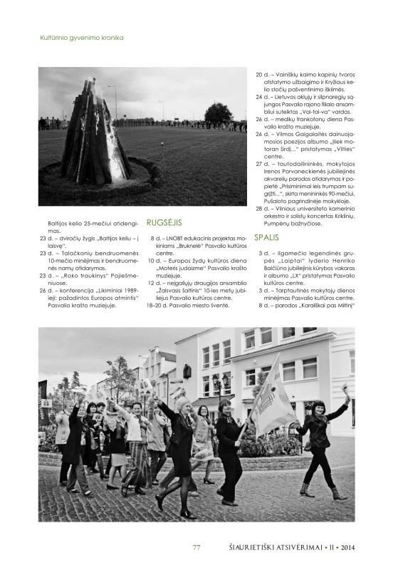 Šiaurietiški atsivėrimai : Pasvalio krašto istorijos ir kultūros žurnalas 2014, nr. 2 (37)