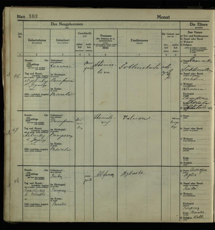 Pumpėnų Romos katalikų parapijos bažnyčios 1916–1921 metų krikšto metrikų knyga