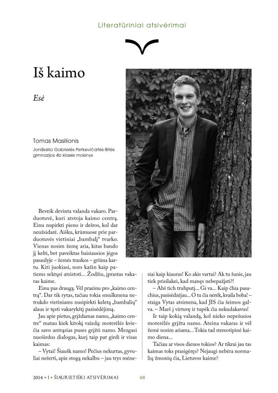Šiaurietiški atsivėrimai : Pasvalio krašto istorijos ir kultūros žurnalas 2014, nr. 1 (36)