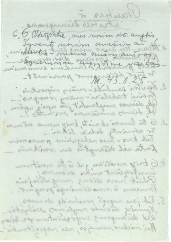 Rašytojo, savaitraščio „Tėviškės Žiburiai“ redaktoriaus Česlovo Senkevičiaus pavieniai eilėraščiai. 1943–1949 m.