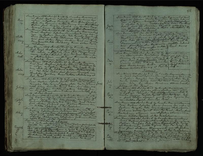 Pušaloto Romos katalikų parapijos bažnyčios 1802–1814 metų krikšto metrikų knyga
